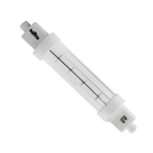 [64241017_BOX10] BOX OF 10: Heat Lamp 100W QIR Double Jacketed 240V R7s 118mm (25.20 EACH)