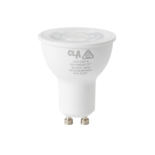 [g01g5w] LED Globe MR16 Green – 5W GU10 Green LED Globe | 220–240V | 70° Beam