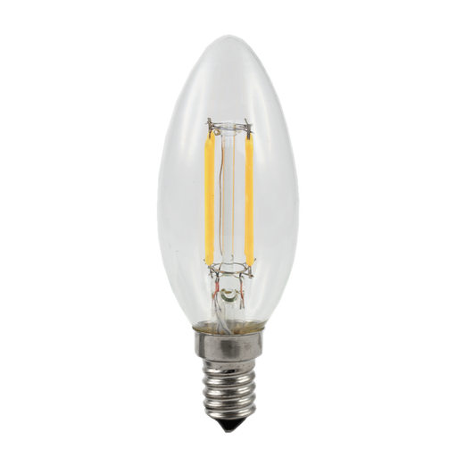 [385012003WW] LED Candle Filament Clear 4W 12V 2700K Non-Dimmable E14 AC/DC