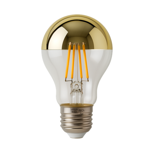 [F927A60GC] Liquid LEDs 9W GLS Gold Crown LED Bulb  Dimm E27 2700k