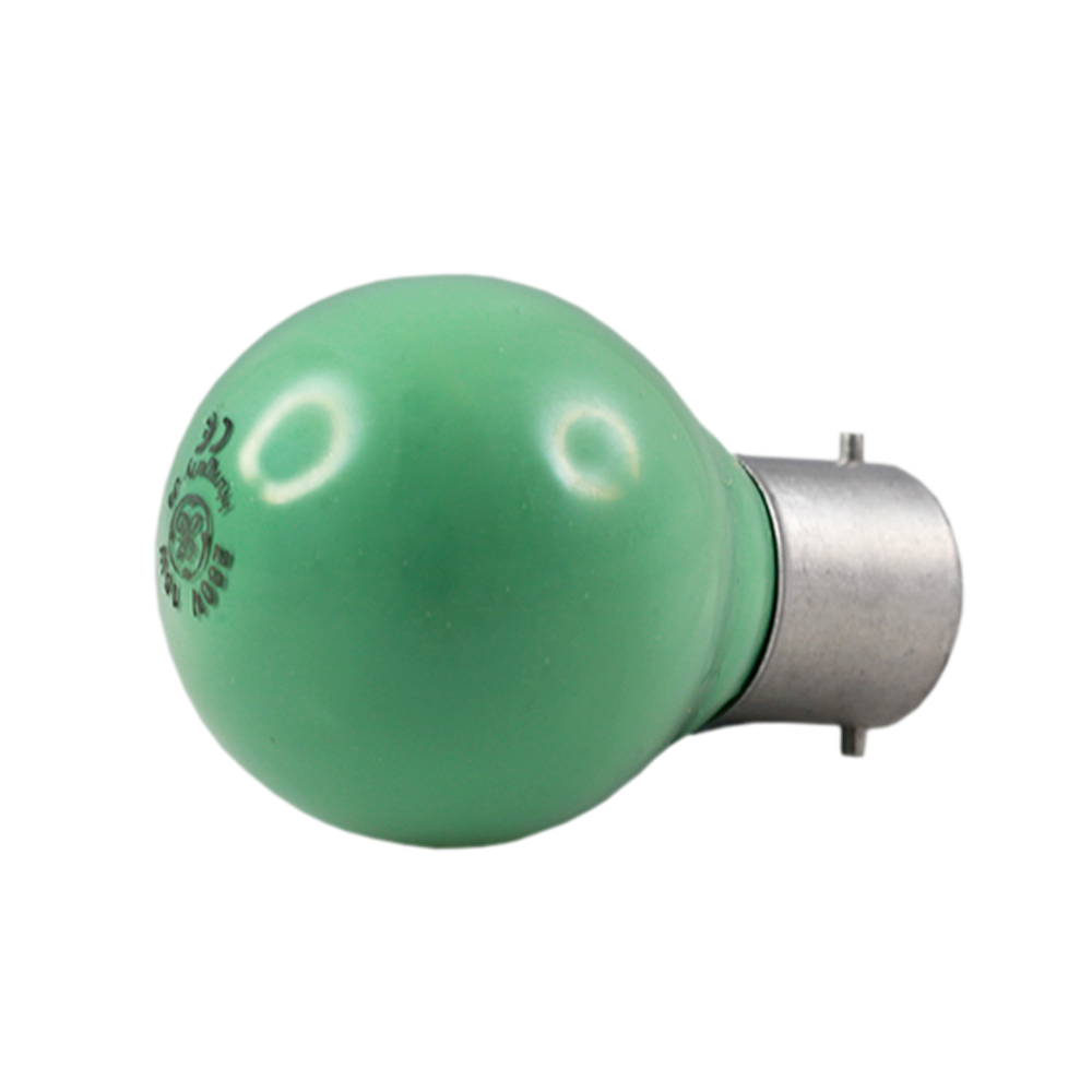 Classic Green Fancy Round Incandescent Lamp 15W 230V BA22d
