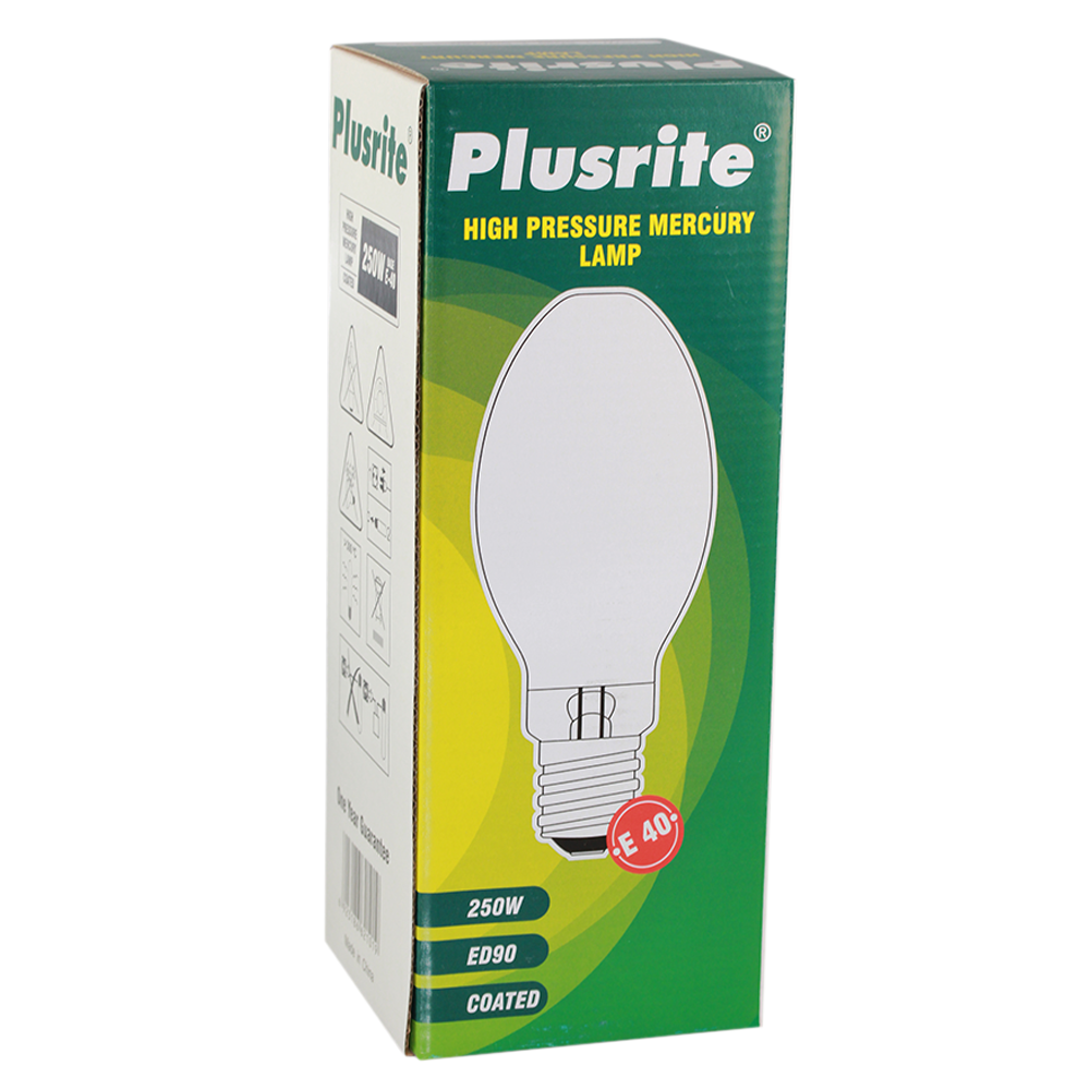 Plusrite High Pressure Mercury Lamp 250W ED90 4200K E40