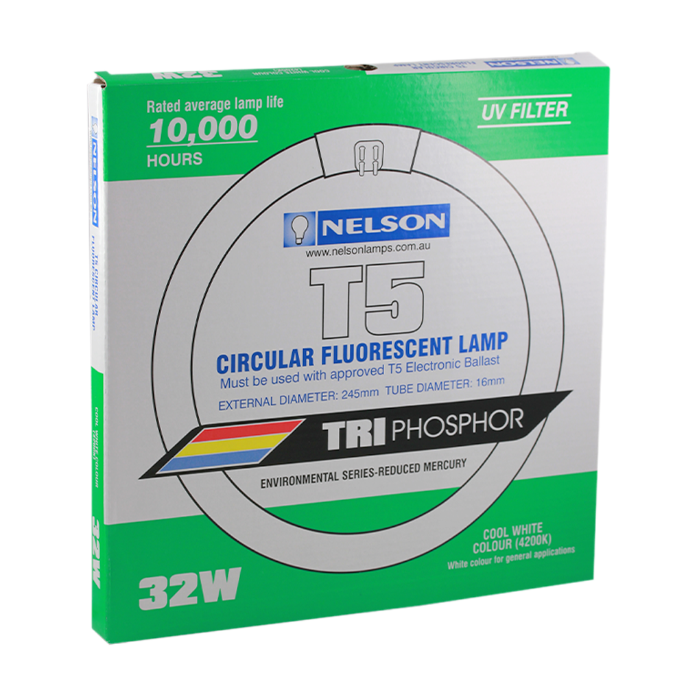 Triphosphor Circular Fluoresscent T5 32W 4200K G10q 4 Pins