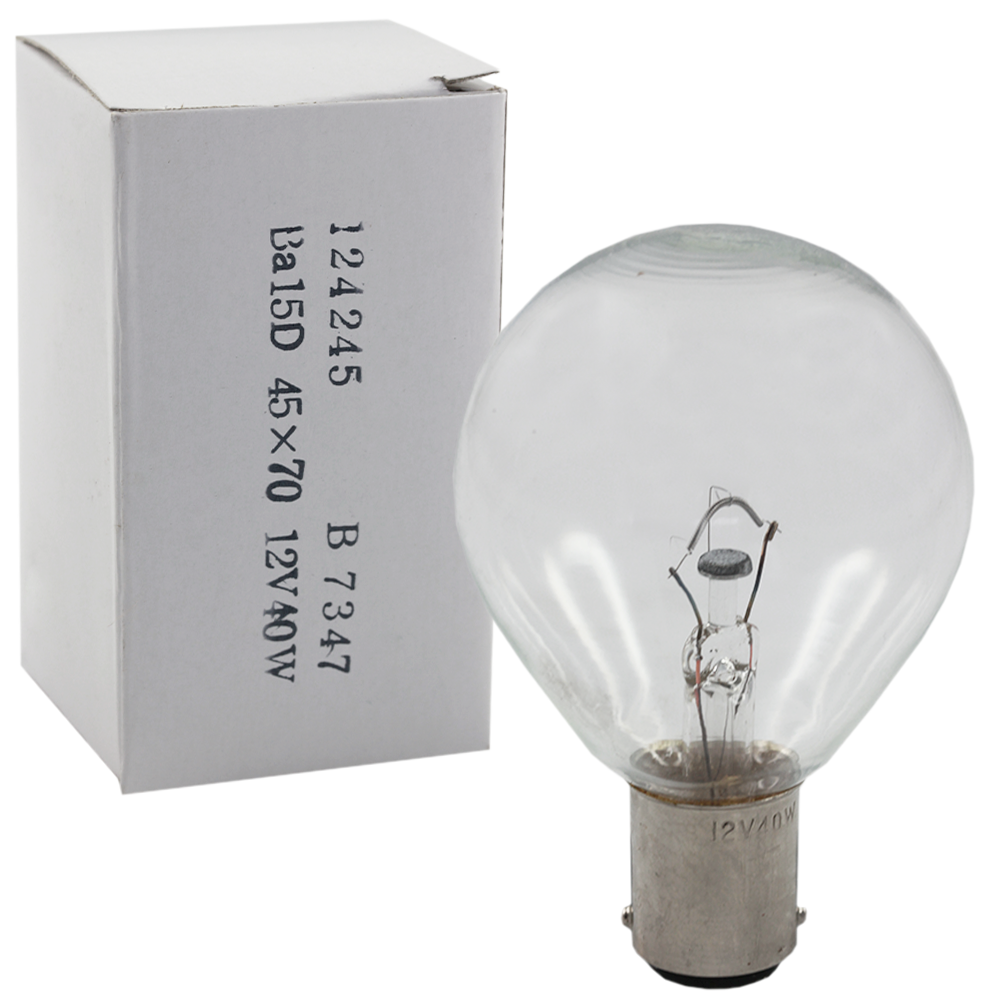 Incandescent Fancy Round Clear 40W 12V 2700K BA15d