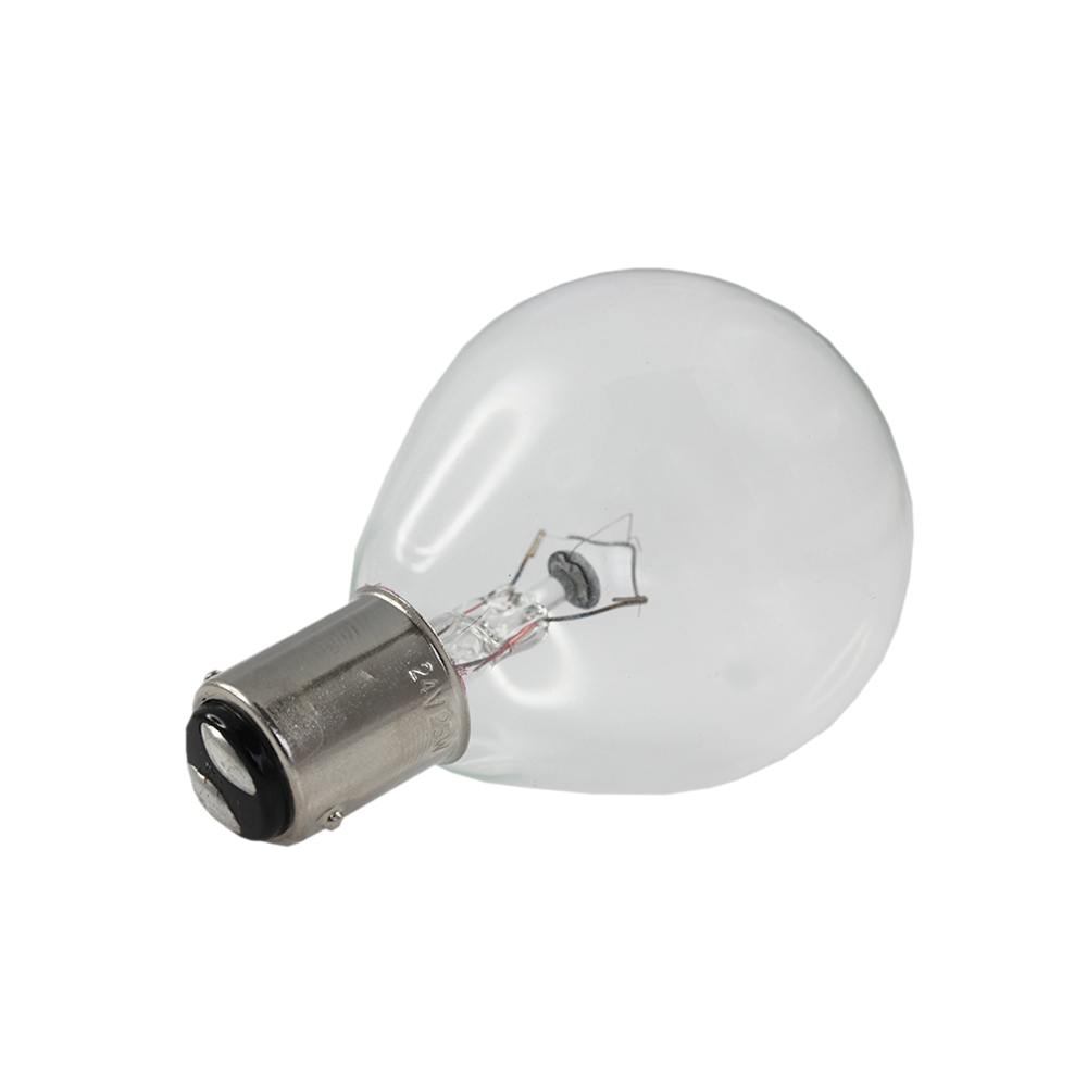 Incandescent Fancy Round Clear 25W 24V 2700K BA15d