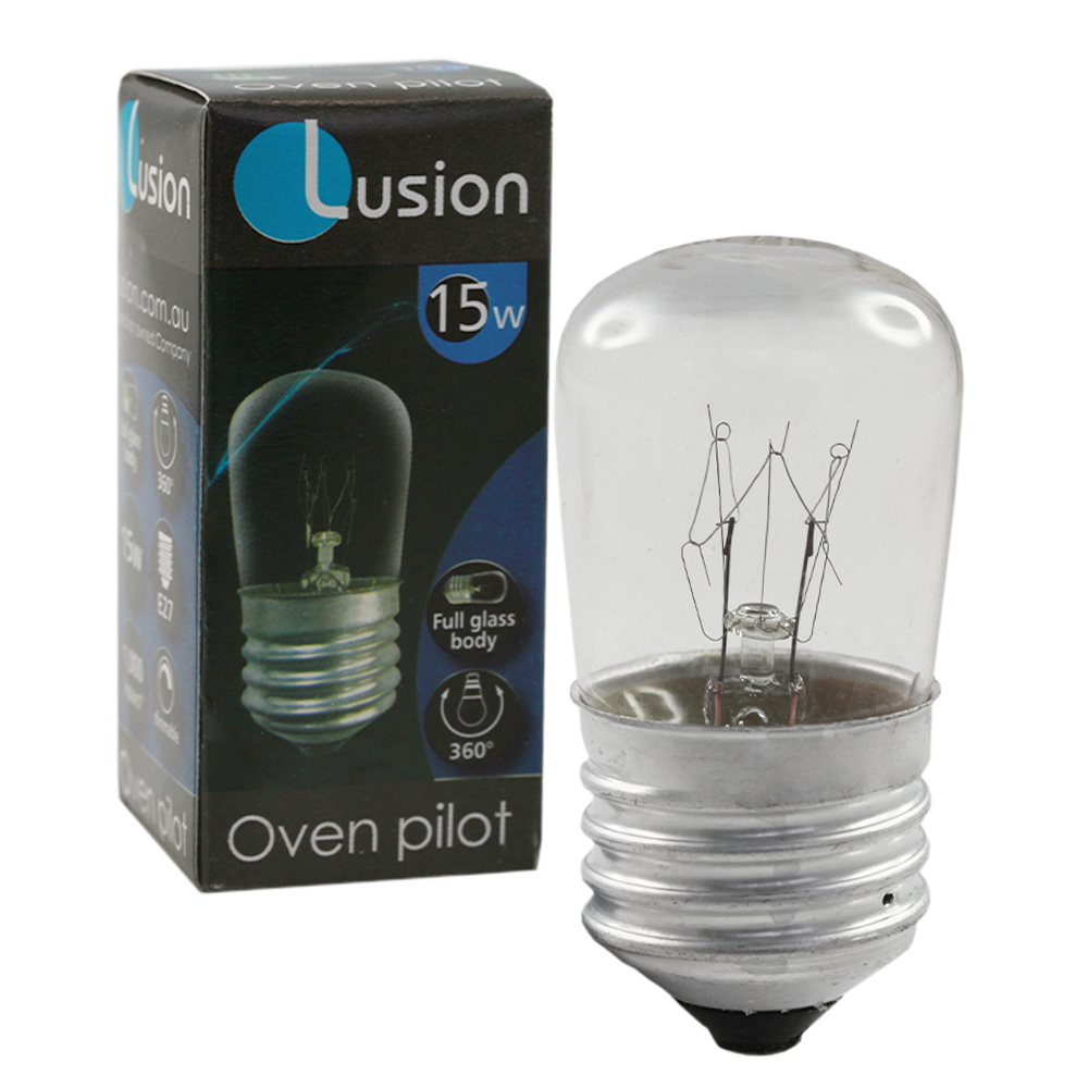 Lusion Incandescent Oven Pilot Lamp 15W 2700K Clear E27