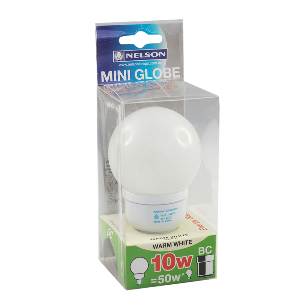 Mini Globe Energy Saver CFL Fancy Round 10W 2700K B22