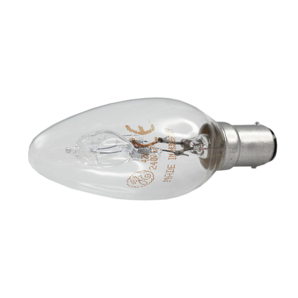 Halogen Candle Globe Clear 42W 240V BA15d