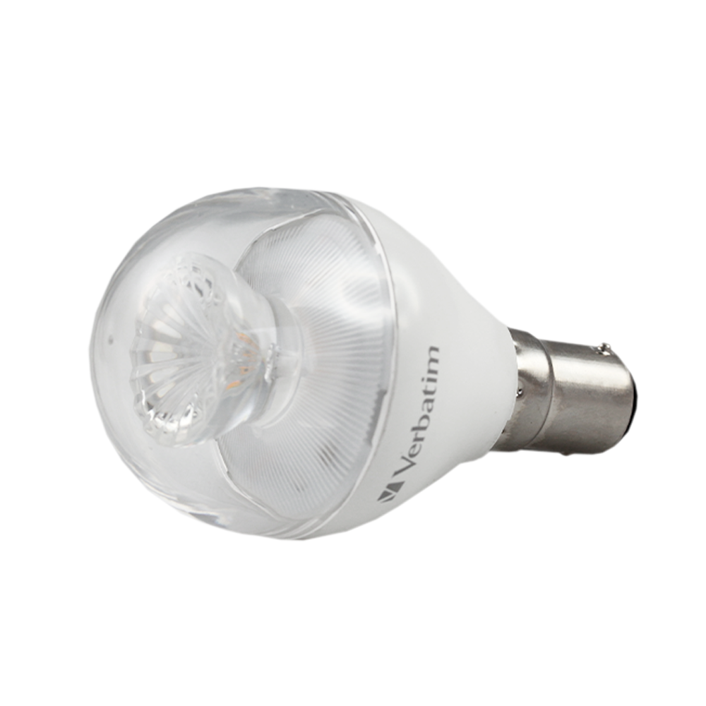 LED Fancy Round Mini-Classic Clear 6.2W 3000K Dimmable BA15d