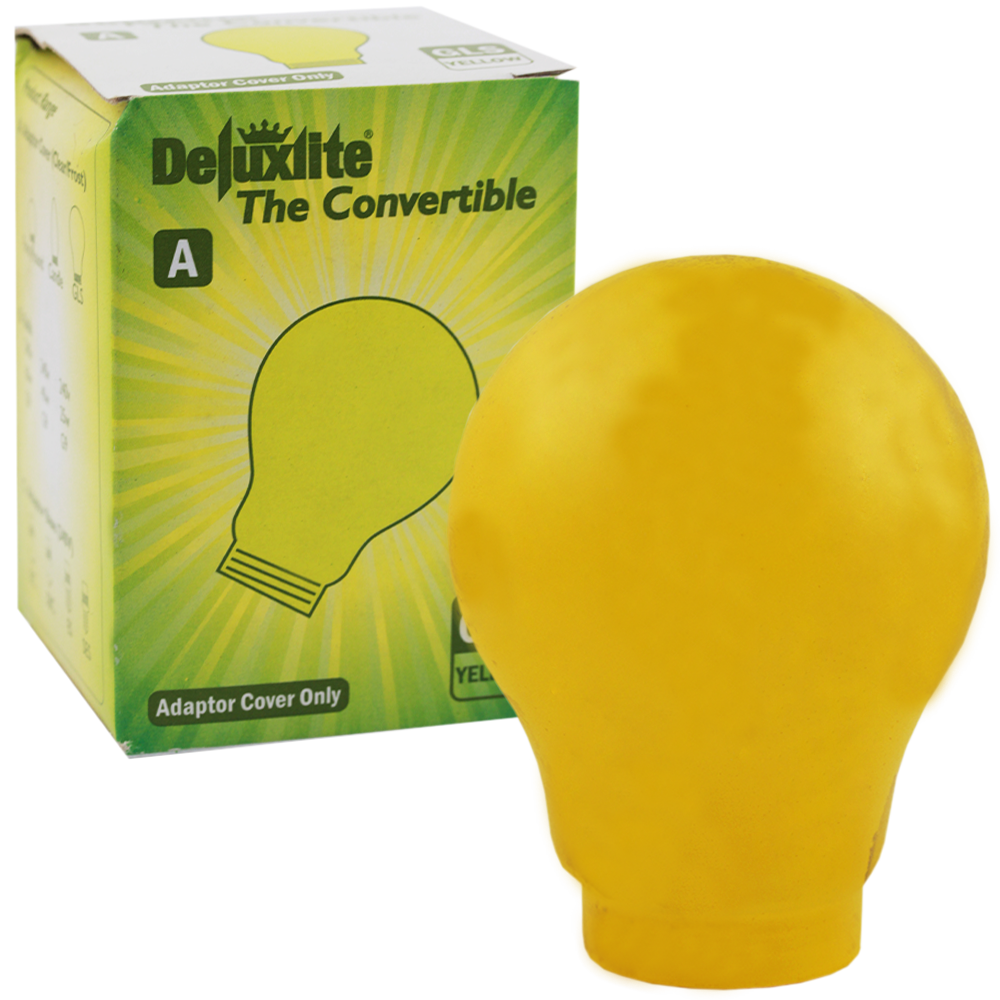 Convertible GLS Shape Yellow Lamp Cover