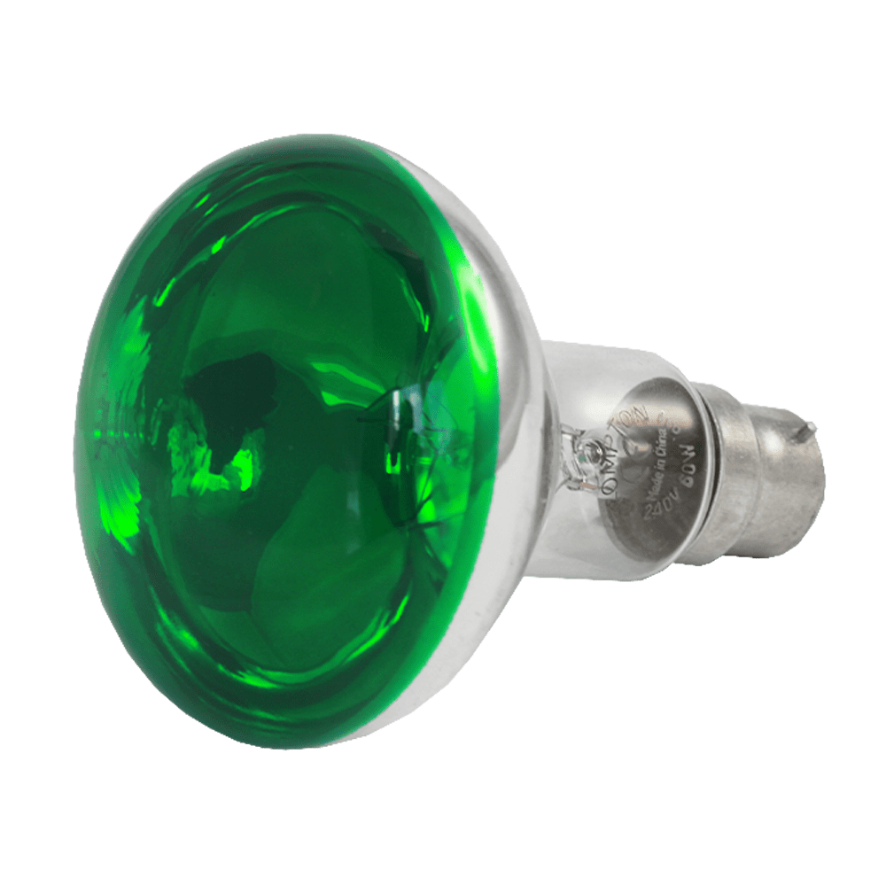 Incandescent R80 Coloured Reflector Lamp Green 60W 240V B22