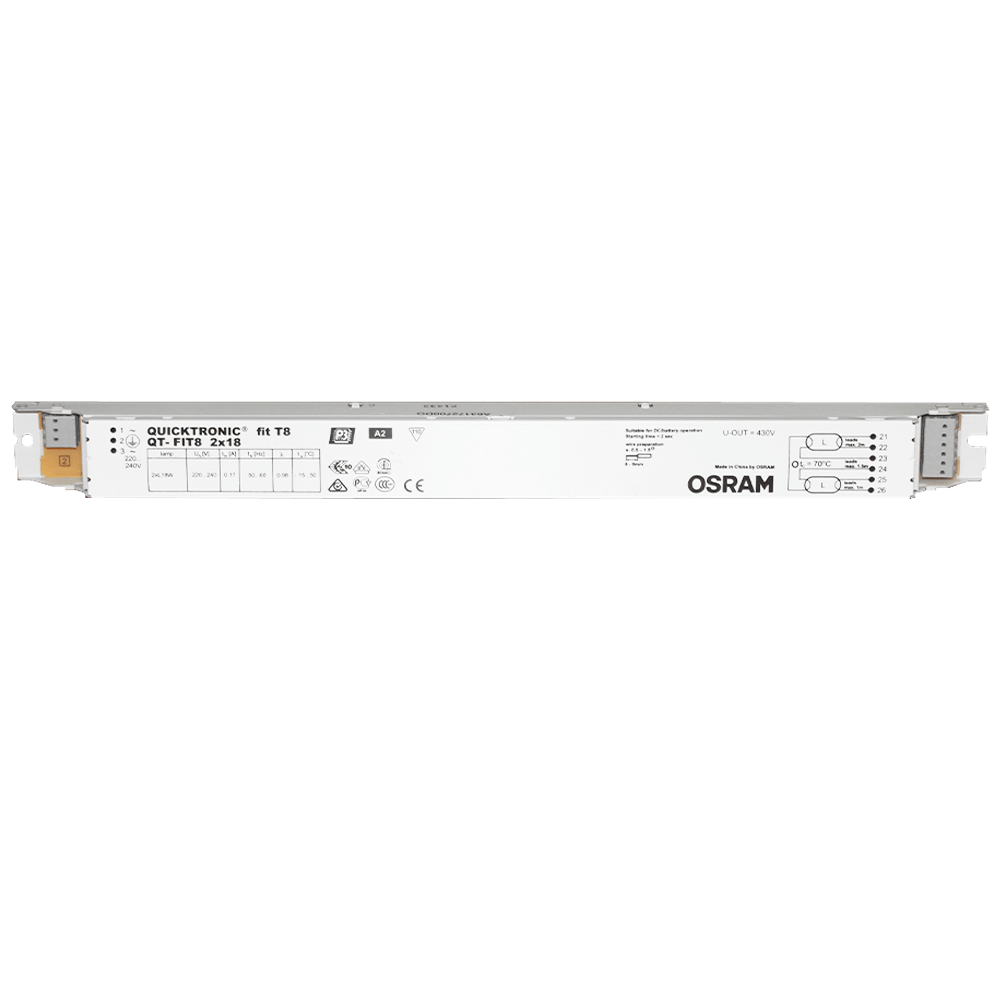 Quicktronic Fluorescent Light Fit T8 Ballast QT-FIT8 2x18W 220-240V