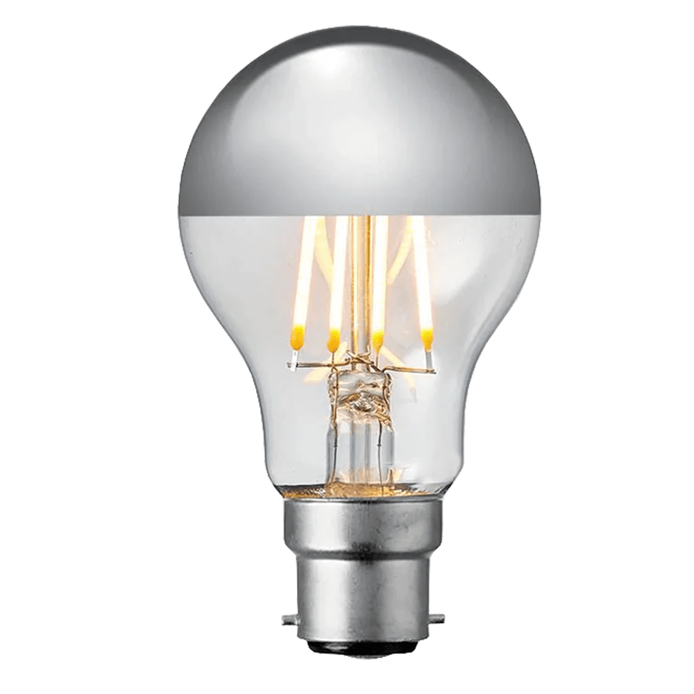 Crown Silver GLS Filament Lamp 9W 2700K B22 Dimmable