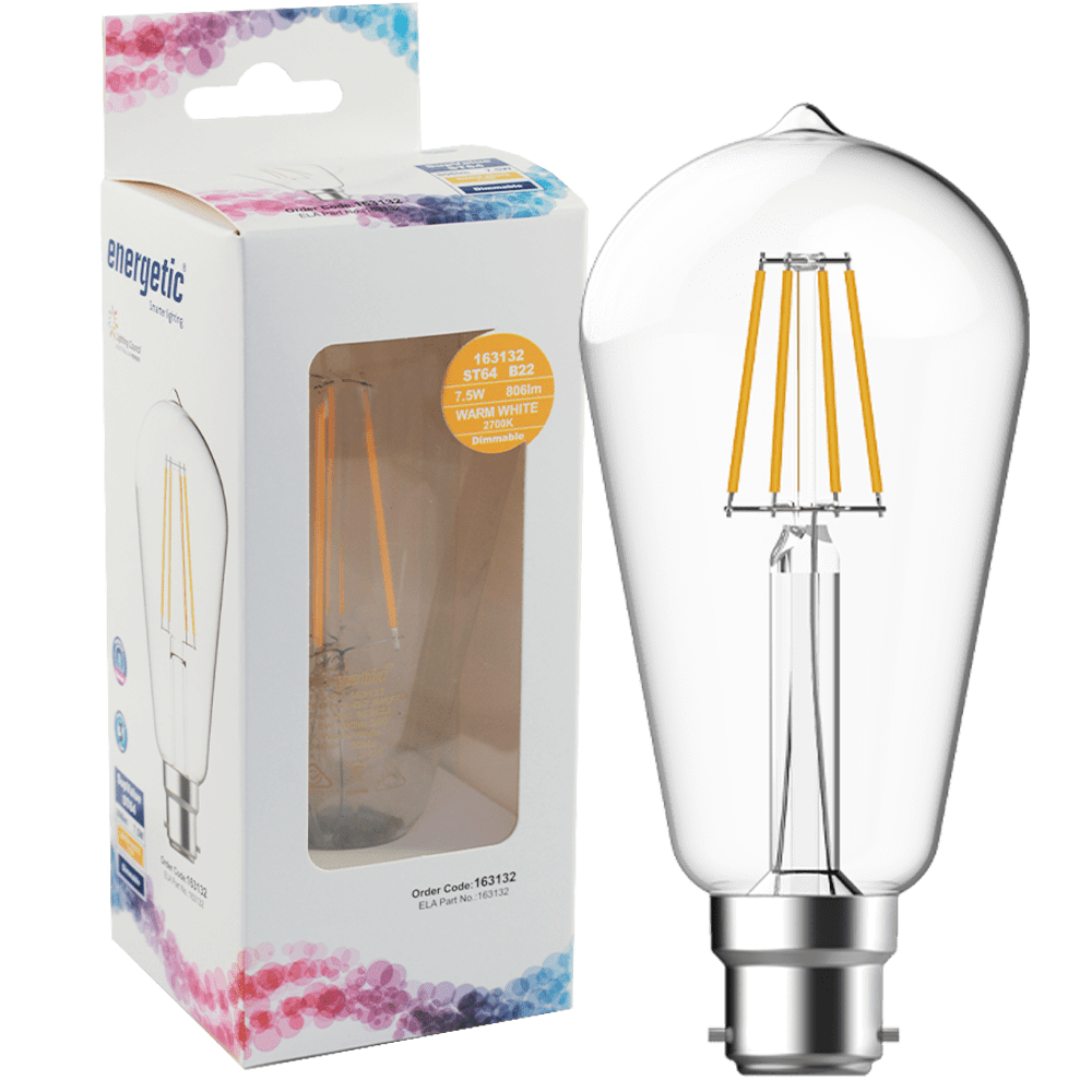 SupValue Filament ST64 7.5W 2700K Clear Dimmable