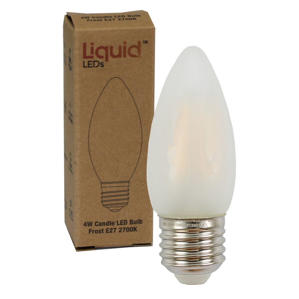 Liquid LEDs LED Candle 4W 2700K E27 Frost Dimmable