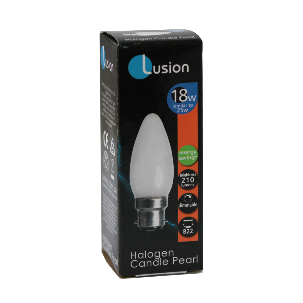 Halogen Candle Pearl 18W 240V B22 Dimmable