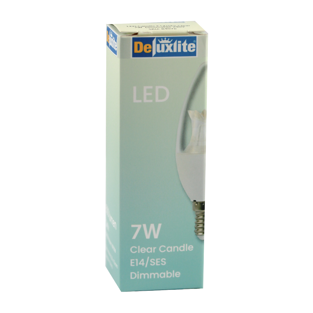 LED Candle Clear 7W 3000K E14 Dimmable
