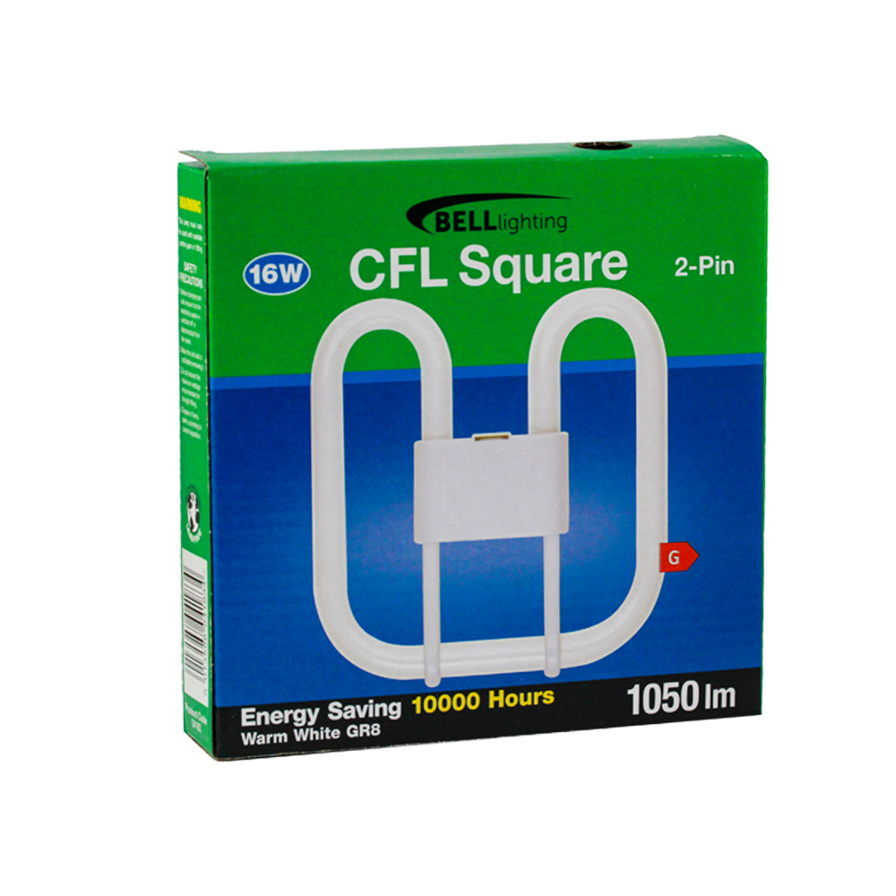 CFL Square 2D 16W 2700K GR8 2 Pins Non-Dimmable